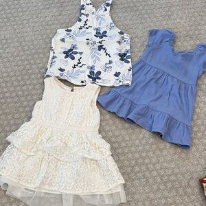 Floral and Lace Dresses Set